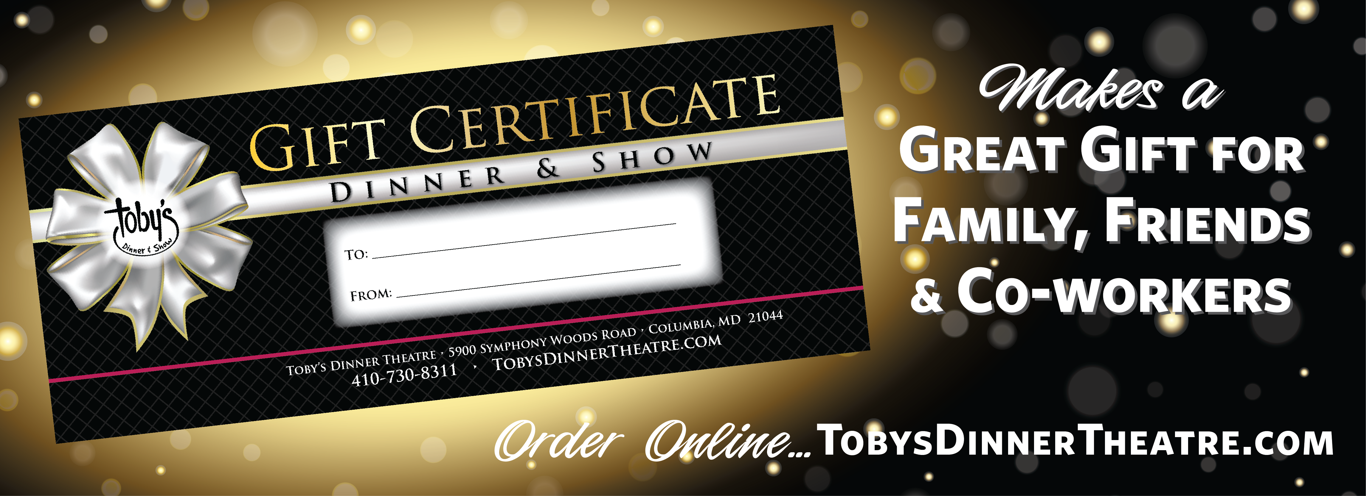 Gift Certificates Toby S Dinner Theatre