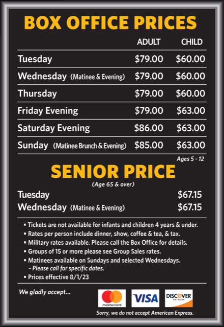 Toby's Dinner Theatre Columbia - Columbia, MD  Tickets, 2023-2024 Event  Schedule, Seating Chart