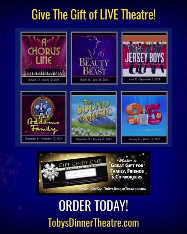 Toby's Dinner Theatre Columbia - Columbia, MD  Tickets, 2023-2024 Event  Schedule, Seating Chart